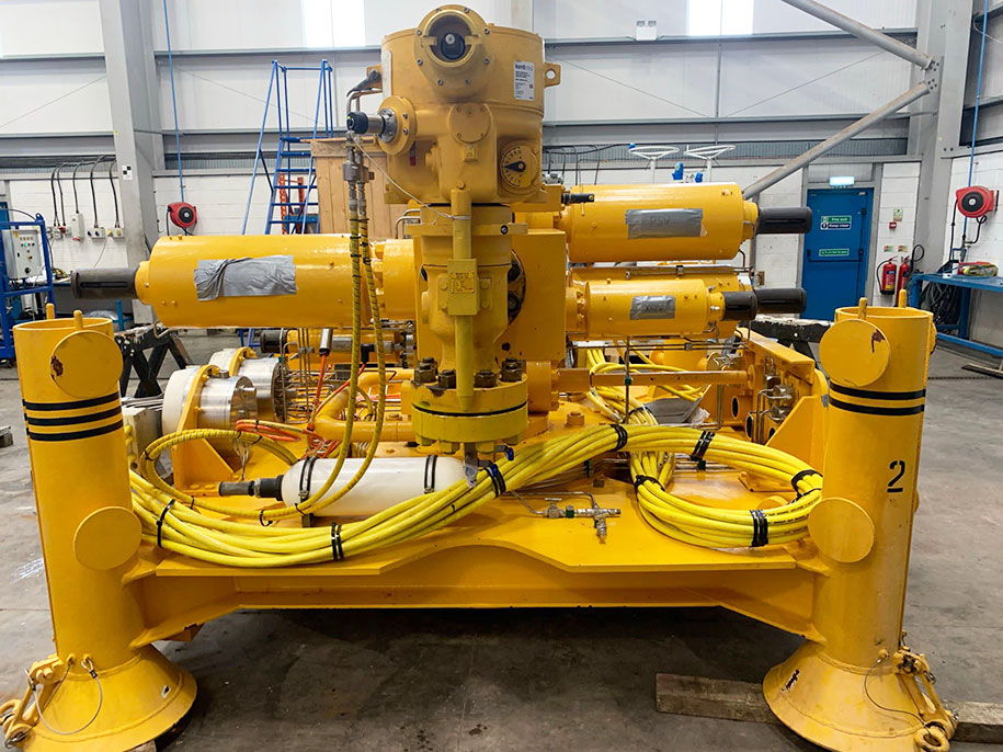 refurbished and painted subsea tree